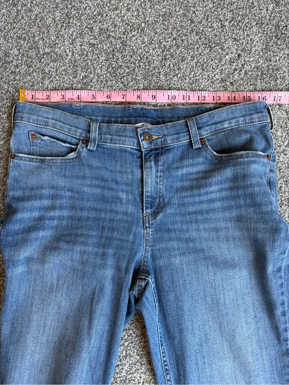 Duluth Trading Co Straight Leg Blue Jeans size 12 Cowgirl Rodeo Western - Picture 8 of 10